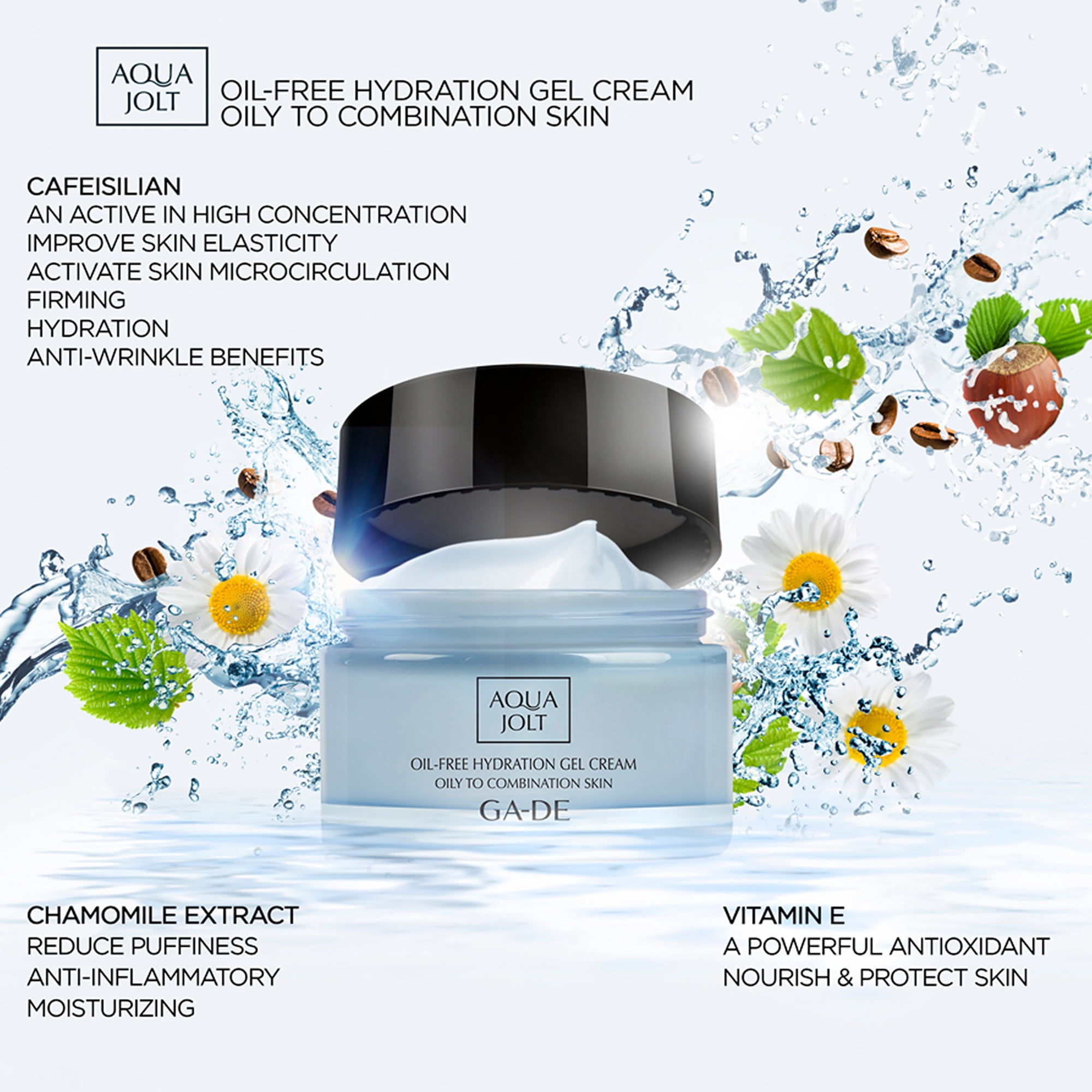 GA-DE Aqua Jolt Oil-Free Hydration Cream, Oily to Combination Skin, 1.7 oz