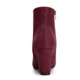 thumbnail image 2 of Unique Bargains Bottines à Talon Bloc à Fermeture Éclair Latérale pour Femmes, 2 of 8