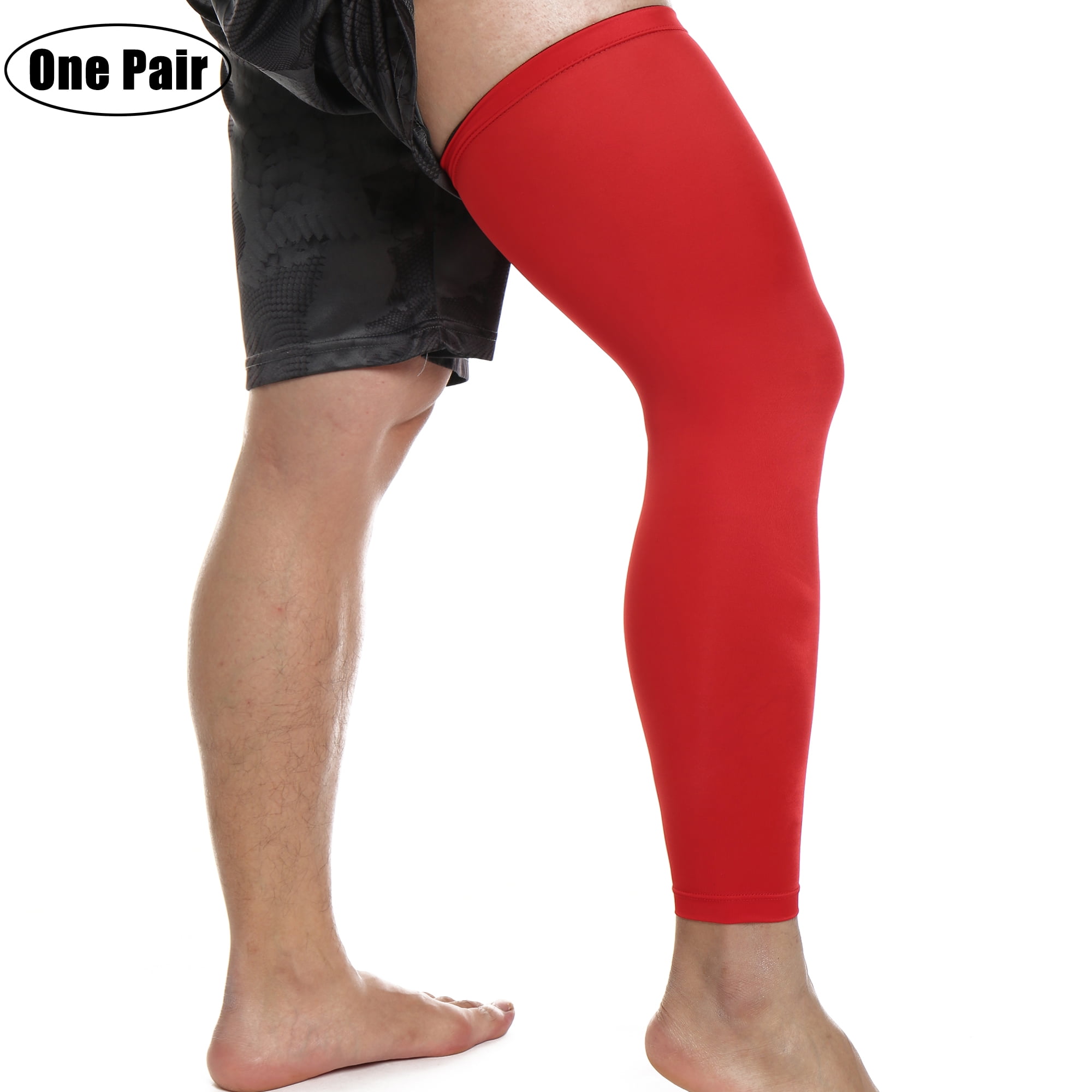 CFR 1 Pair Solid Color Compression Long Leg Sleeve Sports Fitness
