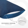 thumbnail image 3 of Daiia Deep Blue Glitter Bedding Waterproof Pillow Protector Zippered Queen – Bed Bug Proof Pillow Encasement-20"x30", 3 of 6
