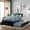 Espresso, variant on Wood Platform Bed with Headboard, Twin Size Bed with Trundle, Espresso