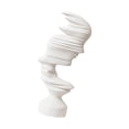 thumbnail image 4 of Tnarru Simple Figurine Human Face Ornament Statue Art Desk Silent Thinker Statue for Mantel Restaurant Indoor Bathroom Bedroom white, 4 of 8