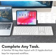 Macally Premium Bluetooth Keyboard for Mac - Compatible Apple Keyboard with Numeric Keypad - Multi Device Wireless for Macbook Pro/Air, Mac Mini Pro, iMac, Laptop