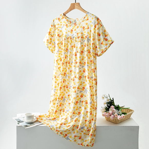 Sleep Dress for Women Womens Flannel Gown Graphic Sleep Shirts Women Girls Sipper M Apparel Night Dress Ladies Girls Slipper Size 9 Maternity Sleepwear Women Long Sleep Shirt with Pockets Womens