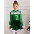 thumbnail image 2 of MSemis Kids Ballet Dance Costume Ice Figure Roller Skating Dress Christmas Santa Xmas Holiday Green 6, 2 of 6