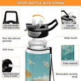 thumbnail image 4 of Qxltty White Duck Water Bottle 32 oz with Straw BPA Free Reusable Fitness Sport Bottle Perfect for Travel School Outdoors and Gym, 4 of 7