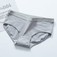 thumbnail image 3 of Scyoekwg Womens Underwear Cotton Stretchy Comfort Mid Waisted Underwear Knickers Ladies Underpants Hipster Panties Solid Color Underpants(Gray,L), 3 of 4