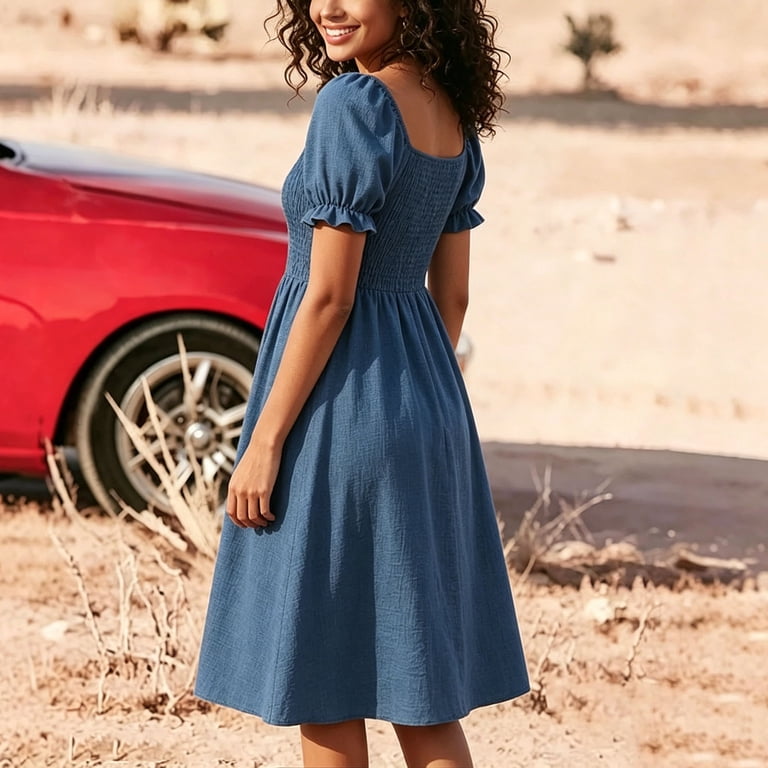 square neck denim midi dress Buy Monsoon Blue Lily Square Neck Denim Midi Dress from Next USA