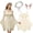 Off-White, variant on 3 Pcs Womens Renaissance Fairy Dress A Line Boho Off Shoulder Bell Sleeve Fairy Dress for Halloween Cosplay and Themed Parties