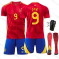 thumbnail image 1 of 2024 New European Cup Spain Home Football Jersey #9 GAVI Football Kit, 1 of 2