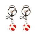 thumbnail image 1 of Jumpingount 2 uds llavero de silicona simulación Mini fútbol coche llavero bolsa encanto duradero Auto colgante fiesta regalos Accesorios Accesorios de disfraces fútbol rojo, 1 of 6