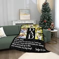 thumbnail image 3 of Birthday Christmas Wedding Gifts for Dad, Personalized Custom Blanket with Photo to Dad Men from Daughter Son, Custom Dad Gifts, Dad Blanket (DAD 9), 3 of 6
