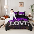 thumbnail image 4 of Castle Fairy Romantic Floral Rose Twin Comforter Sets,Happy Valentine's Day Bedding Set, 4 of 8