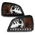 thumbnail image 2 of AKKON - For Black 2000 2001 2002 2003 2004 2005 Cadillac Deville Left+Right Side Headlights Headlamps Set, 2 of 7