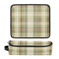 thumbnail image 6 of Hair Tools Storage with Heat Resistant Mat- Light Green Check Pattern Printed Curling Iron Travel Bag/Flat Iron Case for Women, 6 of 8