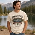 thumbnail image 2 of Rocky Mountains Colorado Graphic T-Shirt, Unisex Outdoor Mountain Tee, 2 of 9