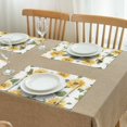 thumbnail image 3 of Vintage Sunflower Placemats Set of 4, Machine Washable Heat Resistant Linen Table Mats with Boho Floral Pattern Featuring Yellow Blooms and Rustic Bees and Butterflies, 3 of 6