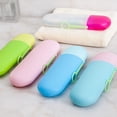 thumbnail image 5 of Cheers.US Portable Travel Toothbrush Toothpaste Holder Storage Box with Hanger ABS Plastic Candy Color, 5 of 7
