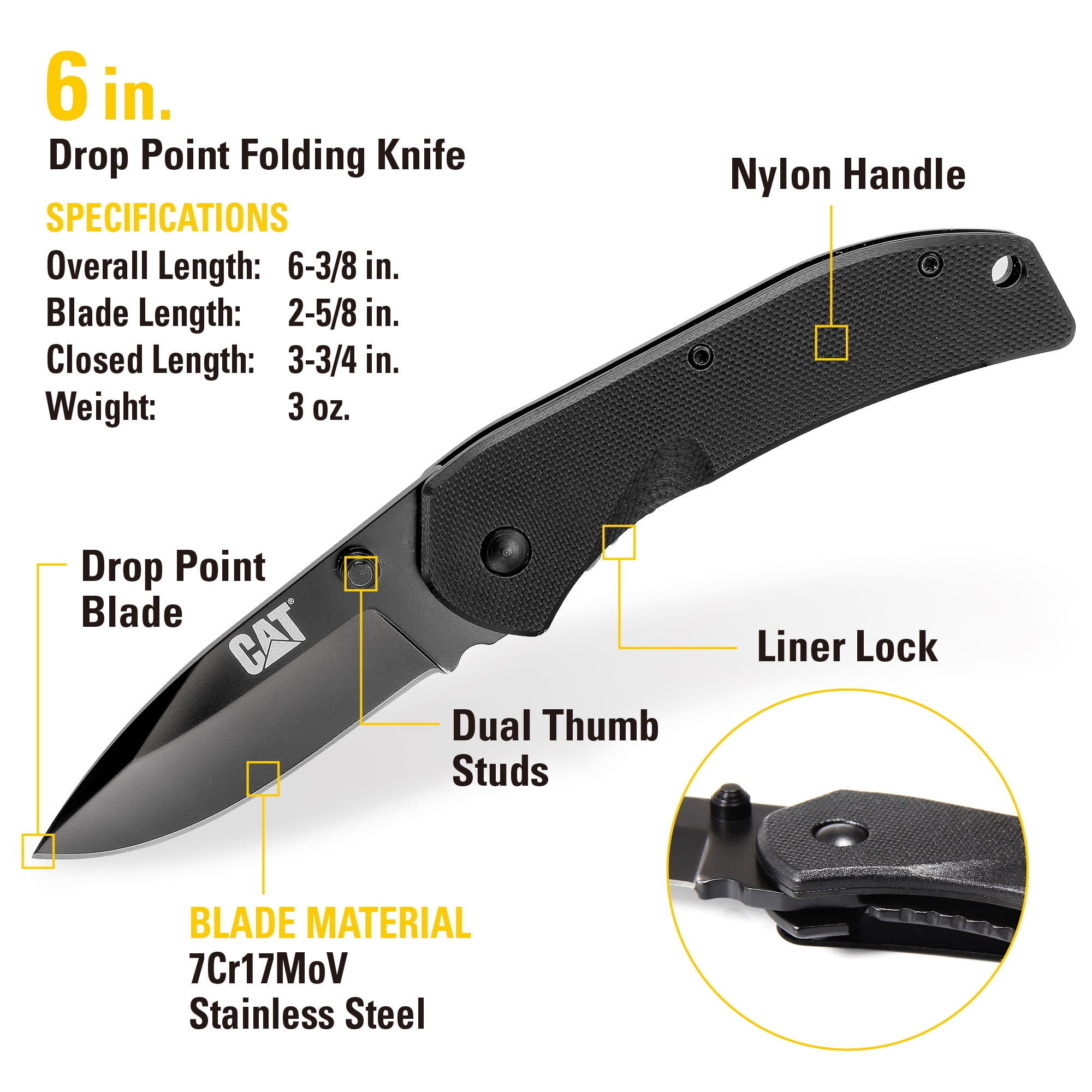 Cat 4 Piece Multi-Tool and Folding Pocket Knife Set - 980103