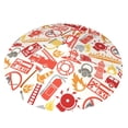 thumbnail image 2 of Kll 48" Christmas Tree Skirt Firefighter Icons Xmas Tree Skirts Mat For New Year Xmas Holiday Party Indoor Outdoor Home Decoration, 2 of 9