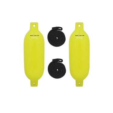 Extreme Max 3006.7614 BoatTector Inflatable Fender Value 2-Pack - 8.5" x 27", Neon Yellow