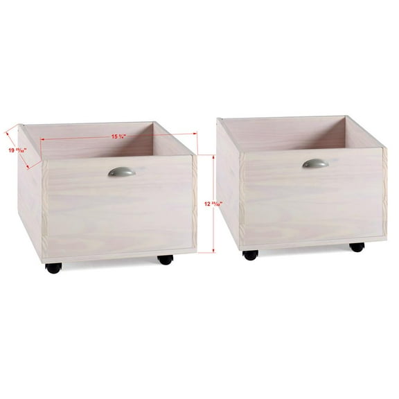 Donco Kids Twin Junior Low Loft Toy Box White Wash & Dark Grey (Set of 2)