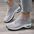 thumbnail image 5 of Women's Walking Shoes Sock Sneakers - Mesh Air Cushion Lady Girls Modern Jazz Dance Easy Shoes Platform Loafers, 5 of 6