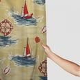 thumbnail image 3 of Orinice  Bathroom Shower Curtain  12 Hooks Lighthouse Lifebuoy Sailboat Marine Style Bathtubs Polyester Waterproof Shower Curtains Set Fabric Decor Easy Install 36x72, 3 of 7