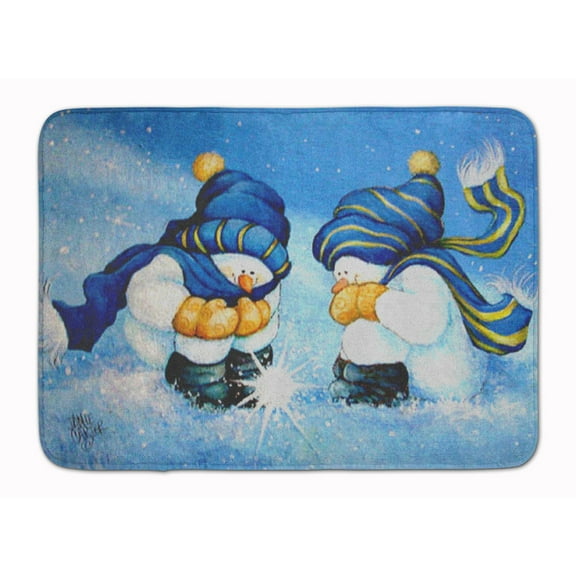 Carolines Treasures PJC1089RUG We Believe in Magic Snowman Machine Washable Memory Foam Mat 19 X 27" multicolor