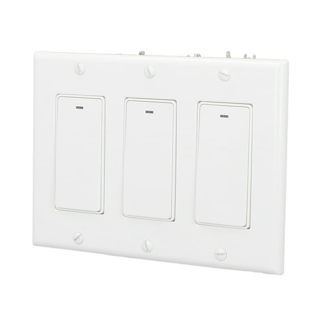 Smart WiFi Switch, 3 Gang AC100~240 Smart Wall Light Switch Capacitive Touch for Home