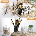 thumbnail image 4 of TSV 4Pcs Qtip Dispenser Apothecary Jars, Clear Acrylic Container with Lids for Cotton Ball & Swab Storage, 4 of 10