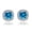 Blue Topaz, variant on 18K White Gold 4 Carat Round Blue Sapphire Halo Stud Earrings Women Plated by Paris Jewelry