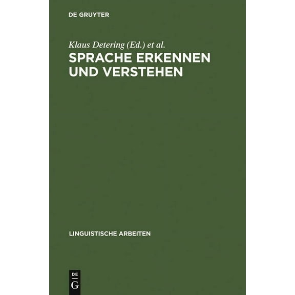Linguistische Arbeiten Sprache erkennen und verstehen, Book 119, (Hardcover)