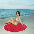 thumbnail image 4 of Extra Large Beach Towels Oversized Round Beach Towel Thick Microfiber Large Beach Towel with Fringe Sand Proof Multi-Purpose Picnic Yoga Mat 59 Inches Microfiber Beach Towels Oversized, 4 of 7