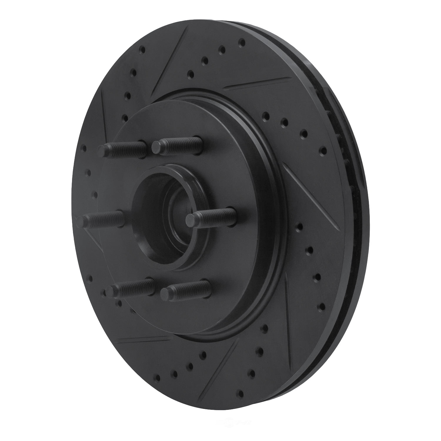 Dynamic Friction Company 633-54184L DFC Brake Rotor - Drilled And Slotted - Black