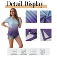 thumbnail image 5 of Cuteduck Women Plus Size Tops Casual Short Sleeve V-Neck T-Shirt Summer Color Blending Loose Fit Comfort T-Shirt M-3XL, 5 of 9