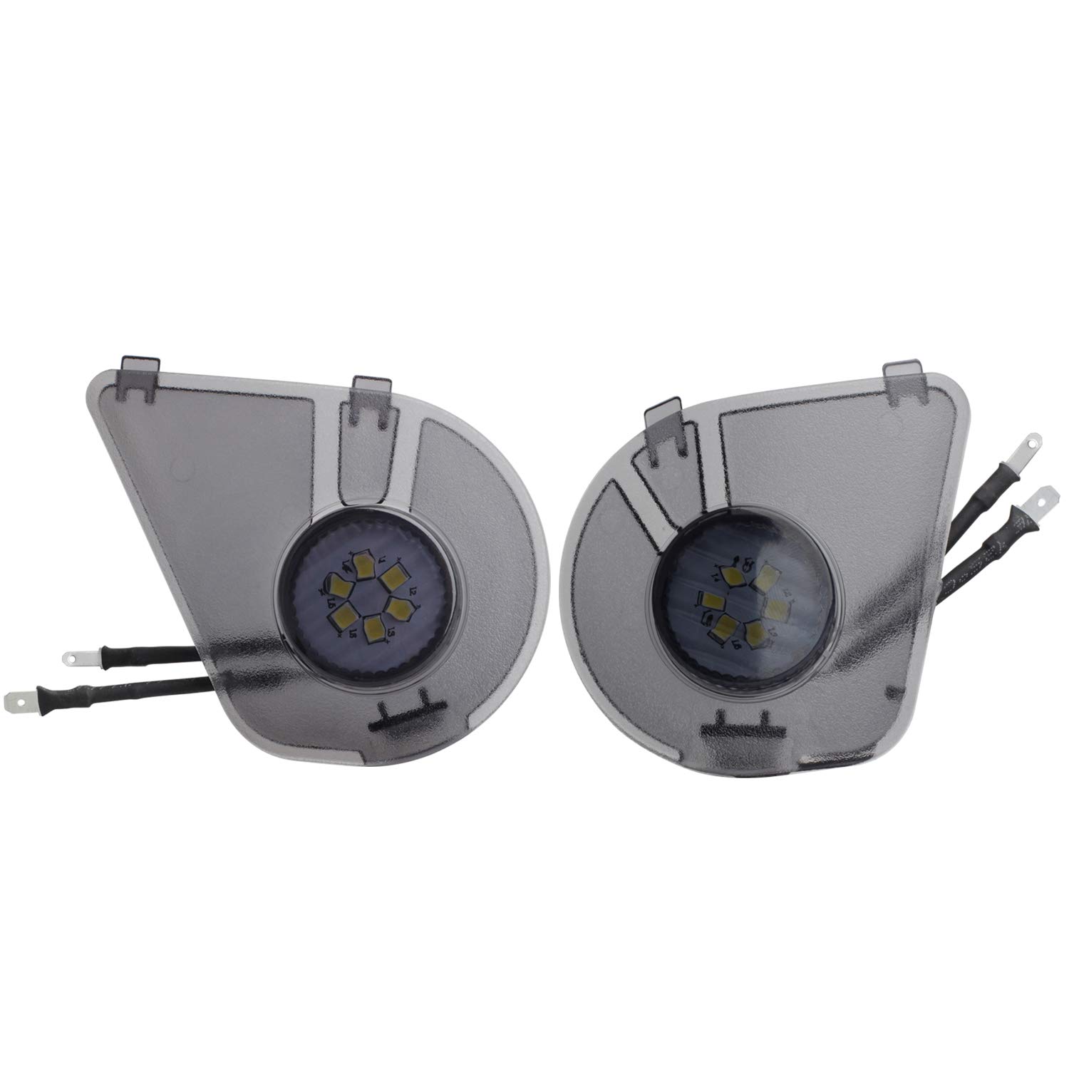 LED Side Mirror Puddle Lights Smoke Lens Lamp Compatible with Dodge Ram