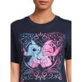 thumbnail image 2 of Stitch & Angel Women's Juniors Graphic Tee with Short Sleeves, Sizes XS-3XL, 2 of 5
