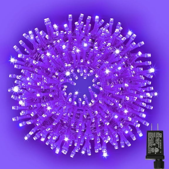 33ft Christmas Decorative Mini Lights, 100 LED Transparent Wire Fairy Starry String Lights Plug in, 11 Lighting Modes, for Indoor Outdoor Xmas Tree Wedding Party Decoration (Purple)