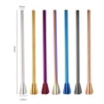 thumbnail image 5 of 4 Pcs Pailles en Acier Inoxydable Créatives Réutilisables pour Boissons Glacées Cocktail (Coloré), 5 of 5