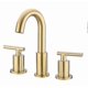 thumbnail image 1 of Piao 2 Handle 8 Inch Brass Bathroom Sink Faucet 3 Hole Widespread With Valve And Cupc Water Supply Hoses, With Overflow, 1 of 4