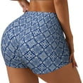 thumbnail image 1 of Balery Stylized Flowers Vintage Boho Pantalones cortos de entrenamiento estampados para mujer, sin costuras, ajustados, para gimnasio, yoga, correr, deportes, ejercicio activo, fitness.-XX-Large, 1 of 8