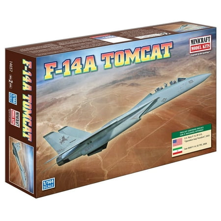 F-14A Tomcat USN with 2 Marking Options, 1/144 Scale, Markings included in this kit are U.S. Navy F-14, VF-213, operation iraqi freedom and 2003 Iran IRIAF.., By Minicraft Ship from