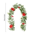 thumbnail image 3 of HomeKingdee Christmas Garland, Realistic Soft Thick Green Faux Cedar Pine Garland with Red Berries Cypress Berry Garland for Crafting, Home Fireplace Wall Decoration, 3 of 6