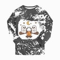 thumbnail image 5 of TOWED22 2 Piece Boys Girl Halloween Pajamas Kids Pumpkin Head Glow Print Long Sleeve Top and Pants Pajamas Pjs Sleepwear Set for Toddler Little Boys(Black,3Y), 5 of 8