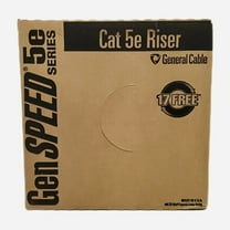 GenSpeed 5350 Cat5e 1000ft Ethernet Cable – 24AWG Solid Copper Riser CMR White (Pull-Pac II)