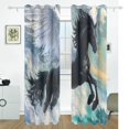 thumbnail image 2 of Winged Horse Blackout Curtains 55W x 72/84L Living Room Bedroom Curtains Heat Insulation and Sun Protection 2-Pack, 2 of 6