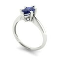thumbnail image 2 of 1 ct Marquise Cut Simulated Tanzanite Solitaire Engagement Ring for Women in 18K White Gold, 2 of 5