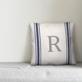thumbnail image 3 of Creative Products Blue Farmhouse Stripe Monogram - R 18x18 Spun Poly Pillow, 3 of 3