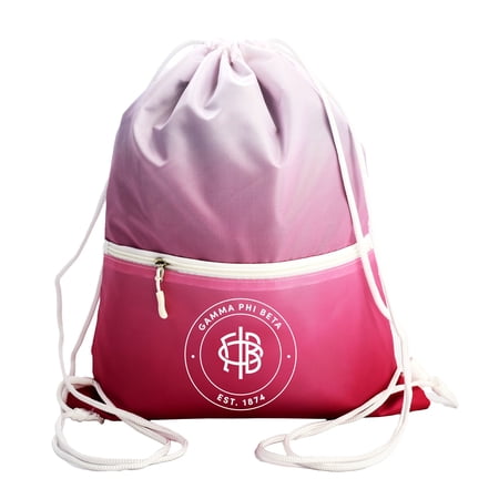 Sorority Shop Gamma Phi Beta Drawstring Backpack, Ombre Color Design